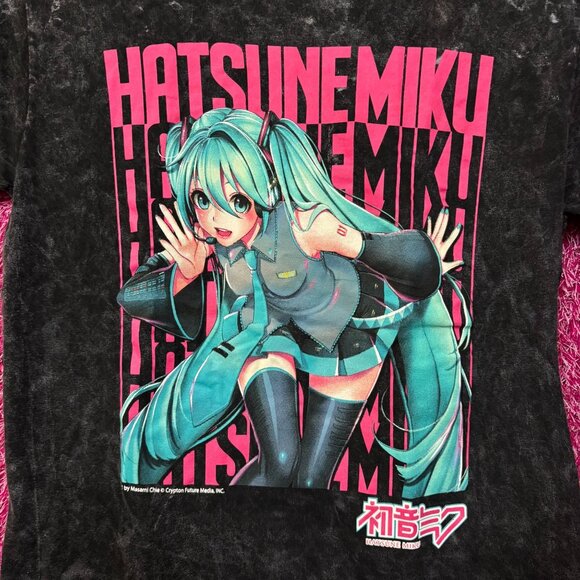 Hatsune Miko Vocaloid  Anime Washed T-Shirt Extra Small - Picture 2 of 4